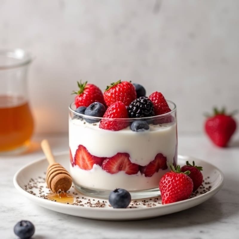 Creamy Greek Yogurt Protein Parfait with Berries