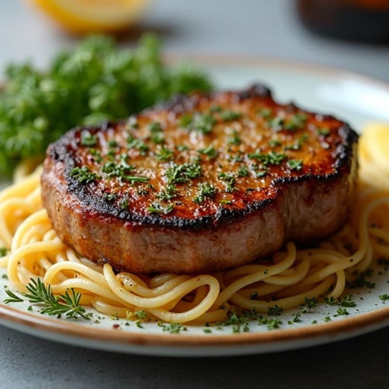 Garlic-Herb Crusted Pan-Seared Steak