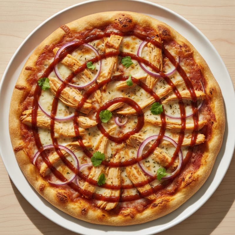 High-Protein BBQ Chicken Pizza with Red Onion