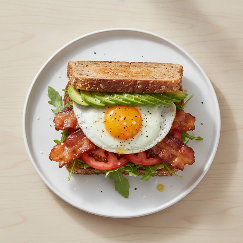 Maple-Glazed Bacon Sandwich with Avocado