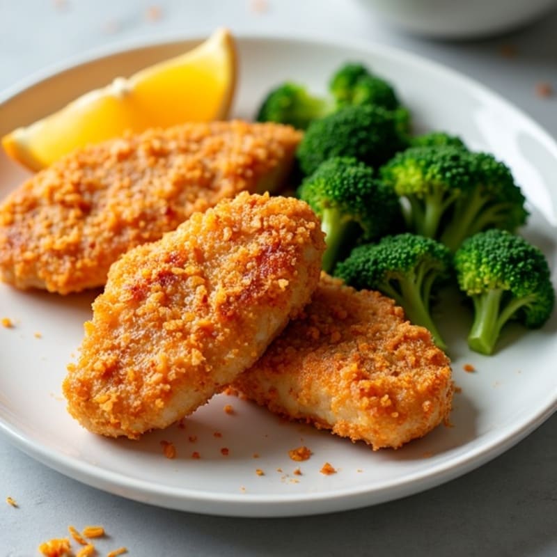 Crispy Orange Chicken with Steamed Broccoli