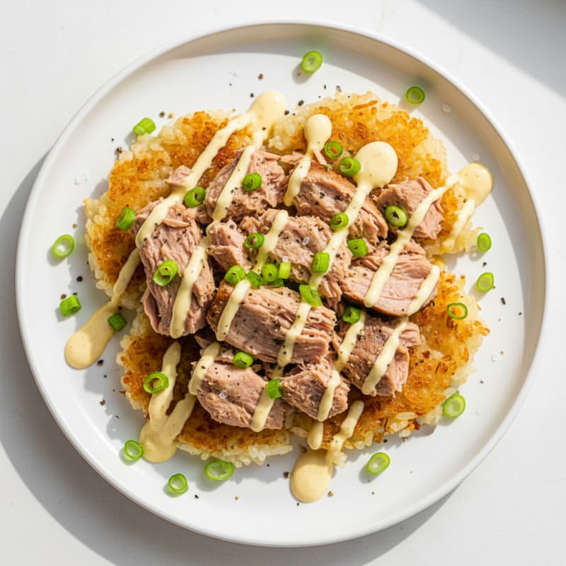 Crispy Tuna Rice Cakes with Zesty Aioli