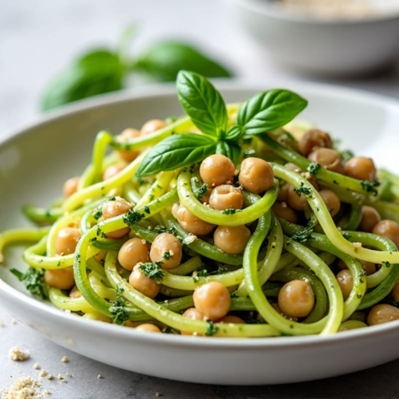 Creamy Vegan Pesto Zucchini Noodles