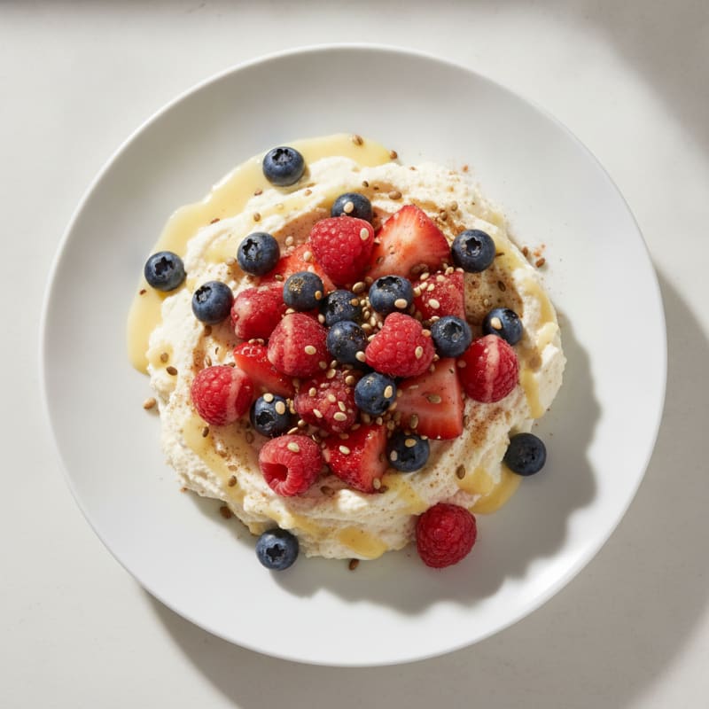 Silken Tofu Cream with Berries