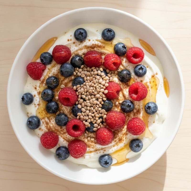 High-Protein Berry and Hemp Yogurt Bowl