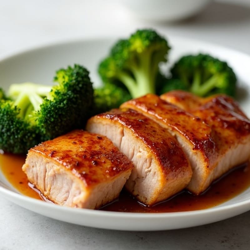 Roasted Pork with Sticky Sweet and Savory Glaze