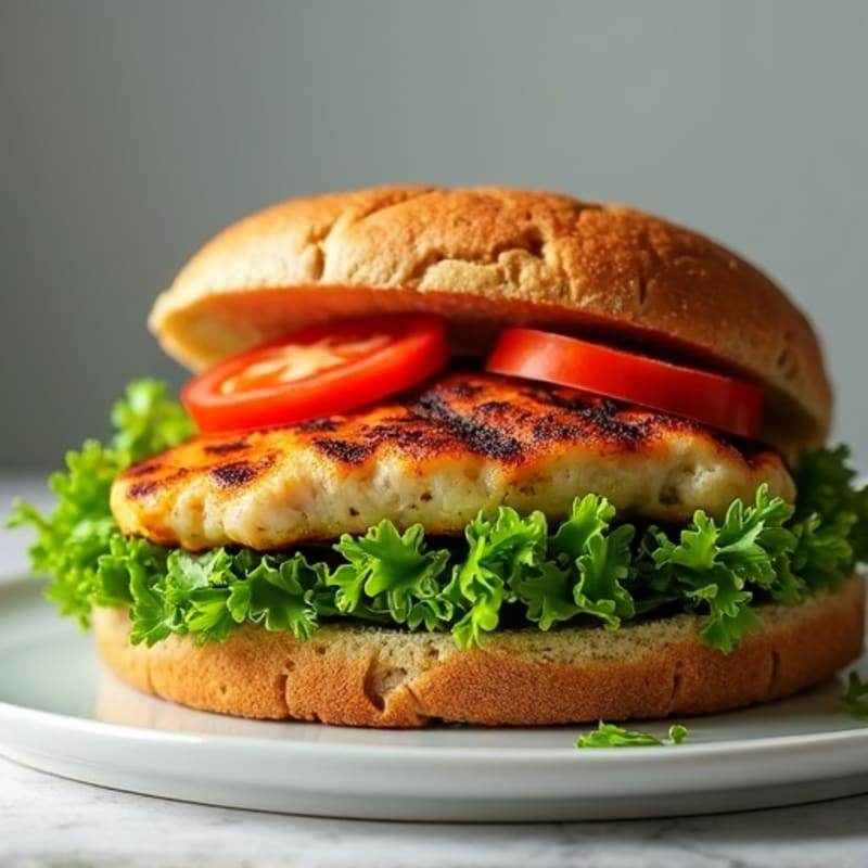 Herb-Pesto Grilled Chicken Sandwich with Fresh Greens