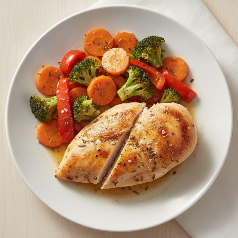 Herb-Roasted Chicken with Roasted Vegetables