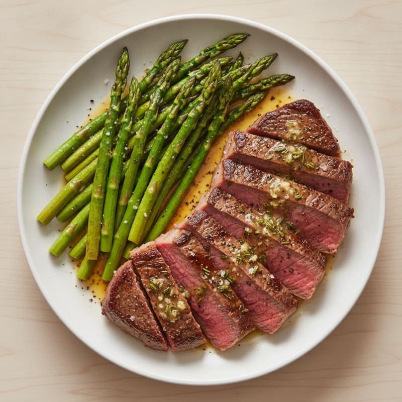 Pan-Seared Sirloin with Herb Garlic Butter