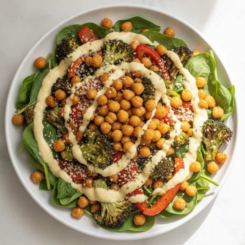 Roasted Vegetable and Chickpea Bowl
