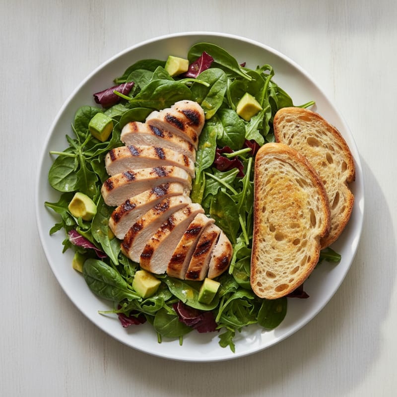 Grilled Chicken Salad with Mixed Greens and Lemon Vinaigrette