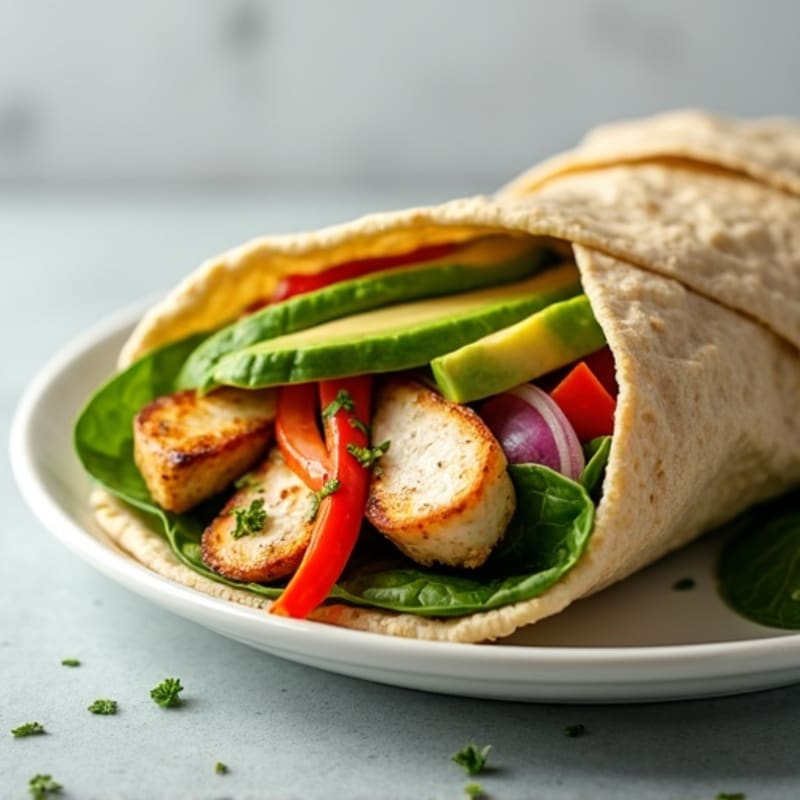 Herb-Grilled Chicken and Fresh Veggie Wrap