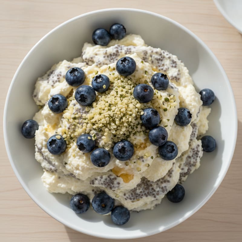 Silky Greek Yogurt Protein Pudding with Berries