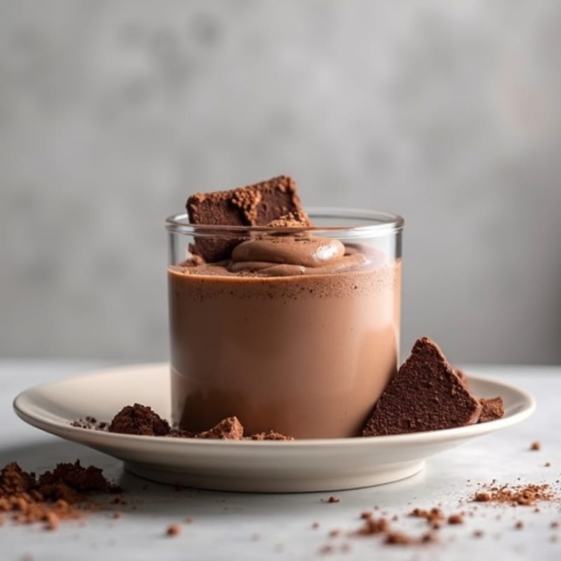 Silky Chocolate Protein Mousse with Greek Yogurt