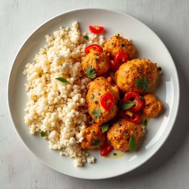 Creamy Coconut Chicken Tikka with Cauliflower Rice