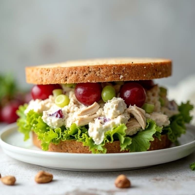 Creamy Chicken Salad Sandwich with Crisp Vegetables