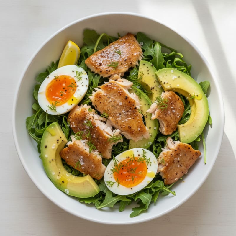 Trout and Egg Protein Power Bowl