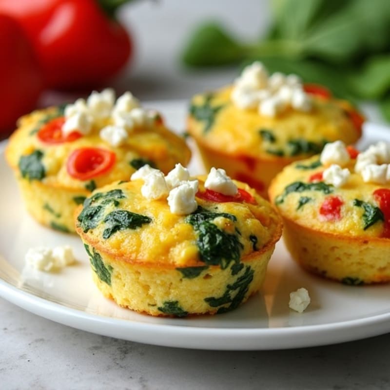 Baked Spinach Feta Egg Muffins