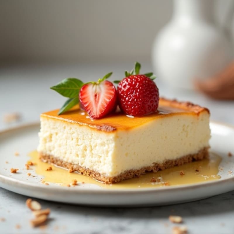 High-Protein Creamy Baked Cheesecake