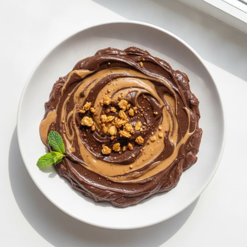 Silky Chocolate Protein Pudding with Almond Butter