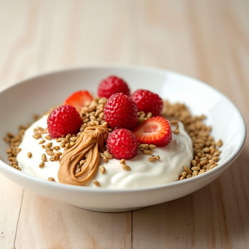 Greek Yogurt with Hemp Seeds and Almond Butter
