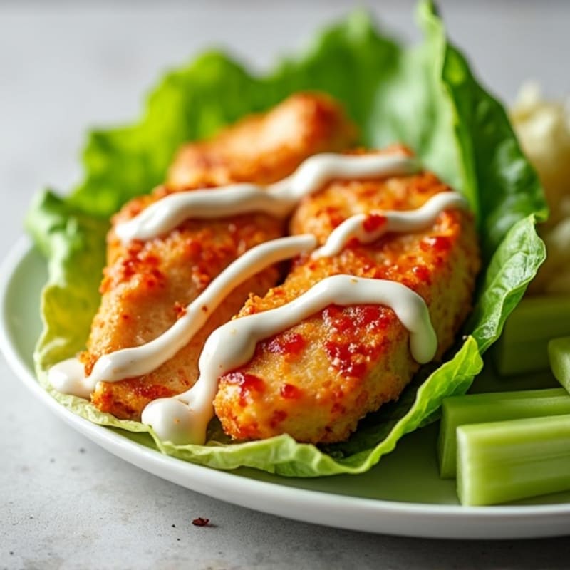 Spicy Buffalo Ranch Chicken Lettuce Wrap