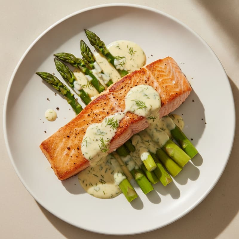 Pan-Seared Salmon with Lemon-Dill Sauce