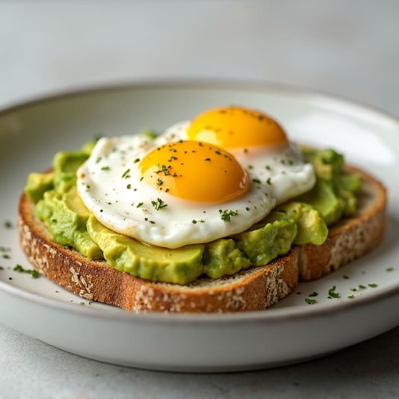 Poached Eggs with Creamy Avocado and Multigrain Toast