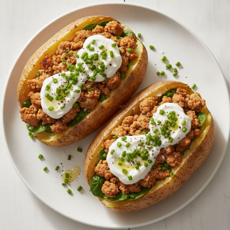 Hearty Loaded Baked Potatoes with Chives