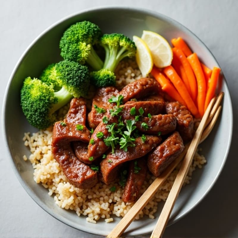 Ginger-Garlic Beef and Broccoli Rice Bowl