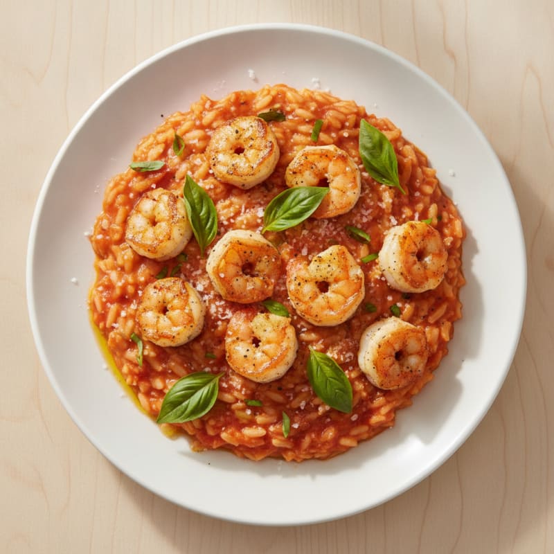 Tomato Risotto with Fresh Basil