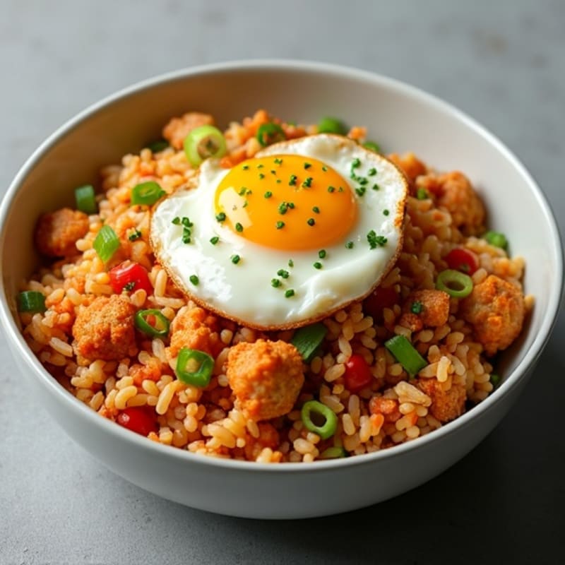Crispy Chicken Kimchi Fried Rice