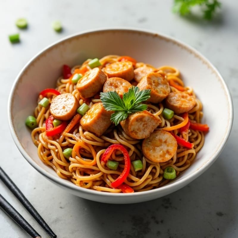 Spicy Peanut Sesame Pork Noodles