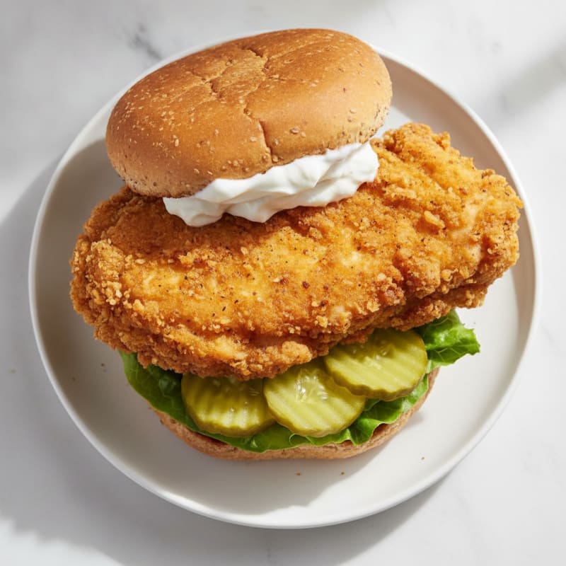 Buttermilk Fried Chicken Sandwich with Pickles