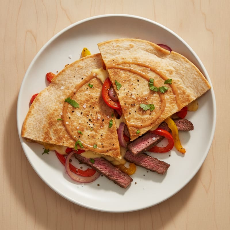 Seared Steak and Pepper Quesadillas
