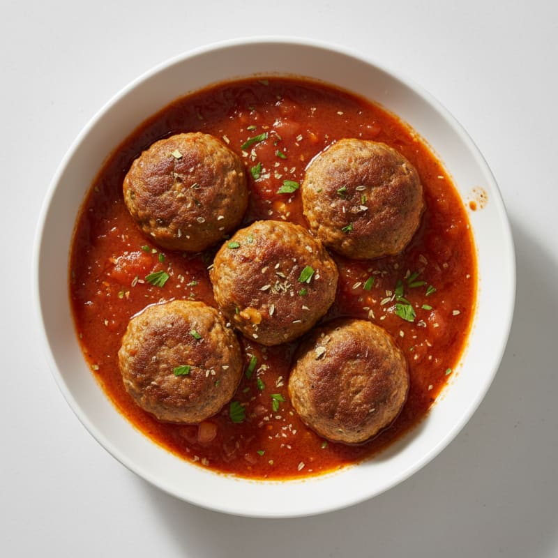 Tender Beef Meatballs in Smoky Tomato Sauce