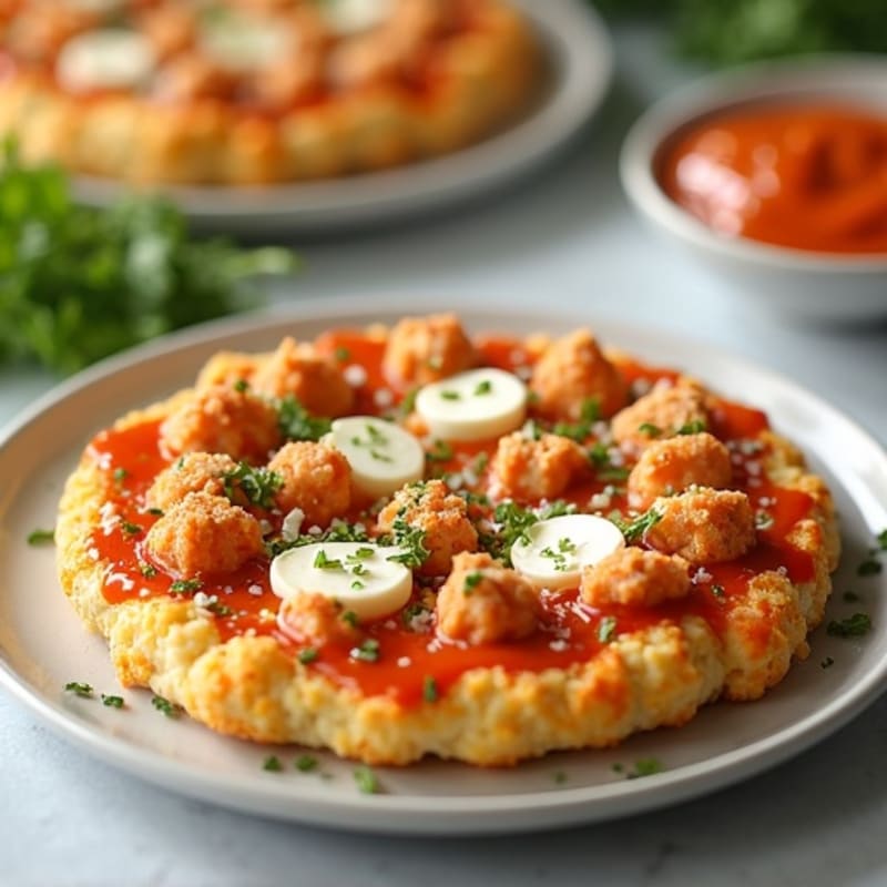 Crispy Buffalo Chicken Cauliflower Crust Pizza