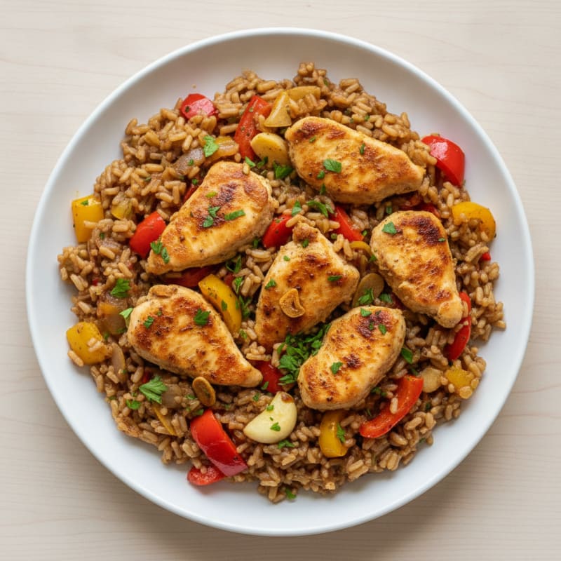 Chicken and Brown Rice Skillet