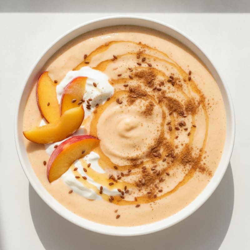 Peach Vanilla Almond Milk Smoothie