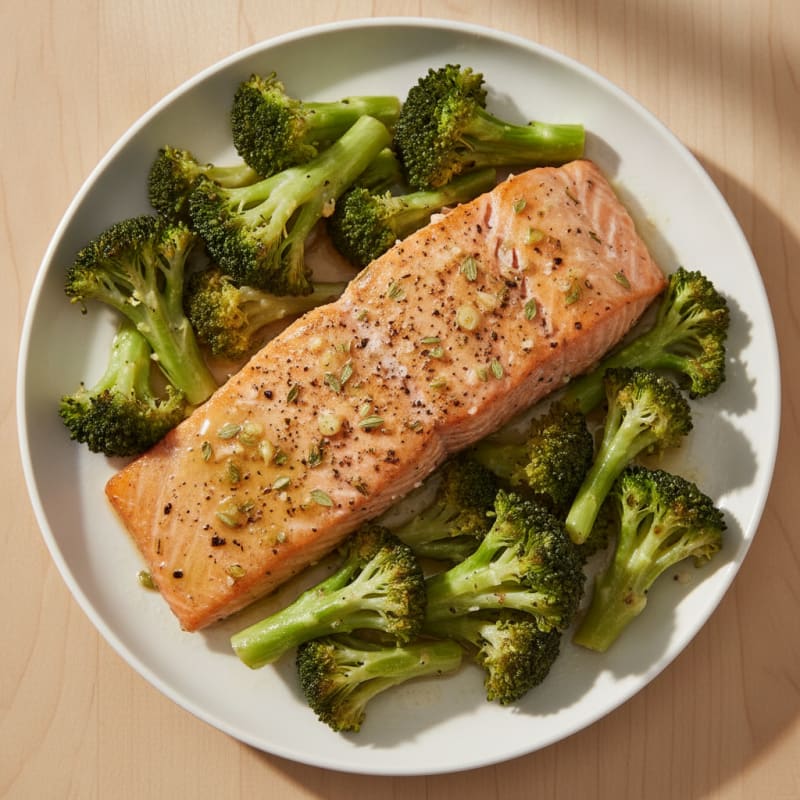 Lemon-Herb Roasted Salmon with Broccoli