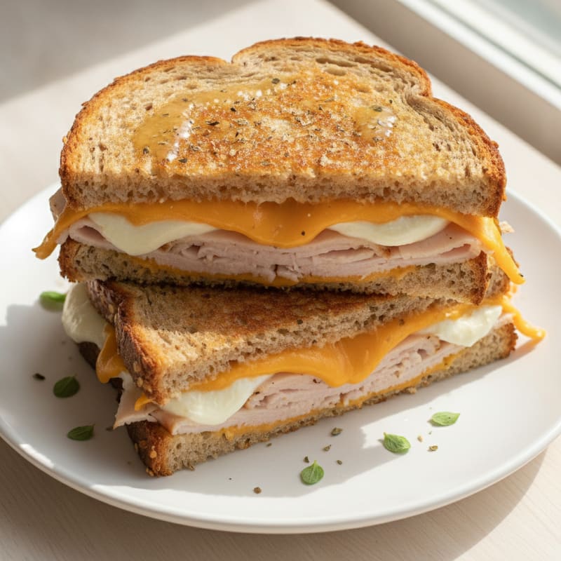 Triple-Decker Grilled Cheese Sandwich