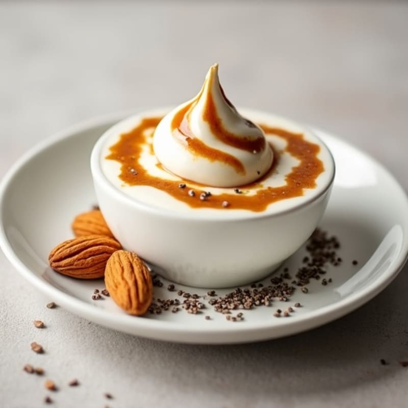 Silky Greek Yogurt Protein Pudding with Almond Butter Swirl