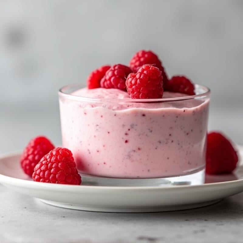 Protein-Packed Greek Yogurt Raspberry Mousse