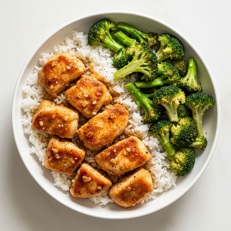 Crispy Honey-Garlic Chicken Bowls