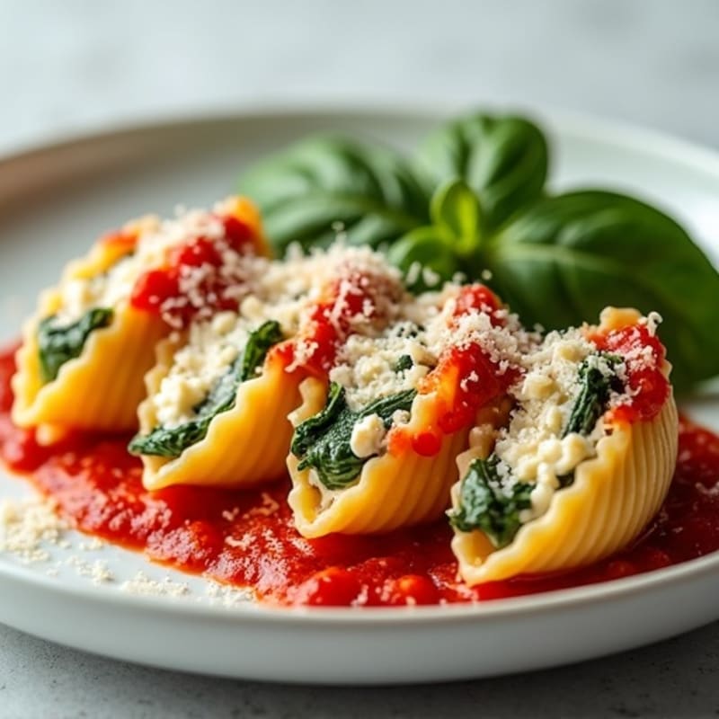 Protein-Packed Ricotta Spinach Stuffed Pasta Shells