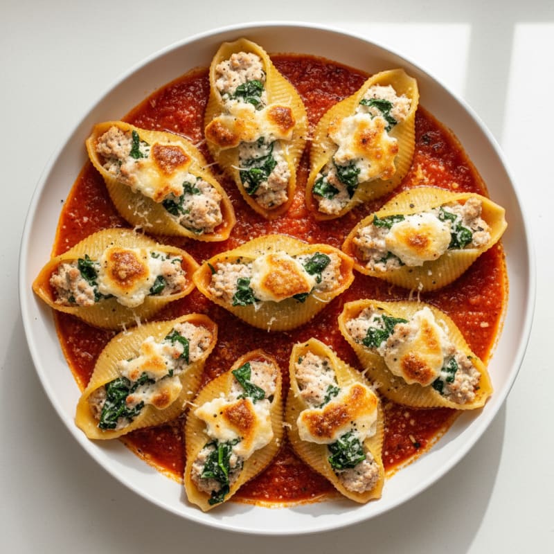 Creamy Ricotta Stuffed Shells with Zesty Marinara