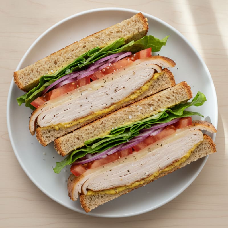 Classic Turkey and Swiss Sandwich
