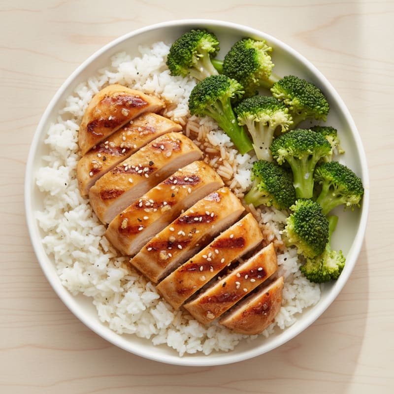 Honey-Garlic Chicken Breast with White Rice