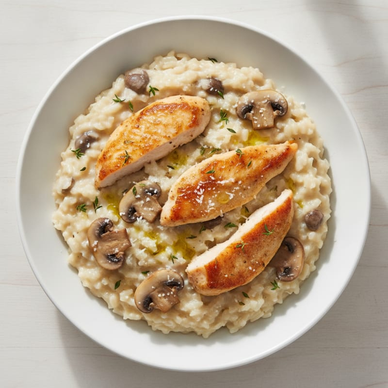 Creamy Parmesan Mushroom Risotto