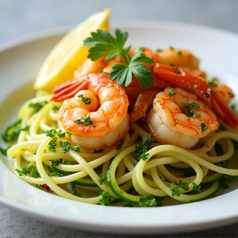 Lemon-Garlic Shrimp Scampi with Zucchini Noodles